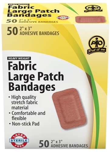 BANDAGE FABRIC PATCH 2" X 3"