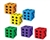 RAINBOW COLORED DICE SET