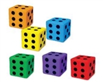 RAINBOW COLORED DICE SET