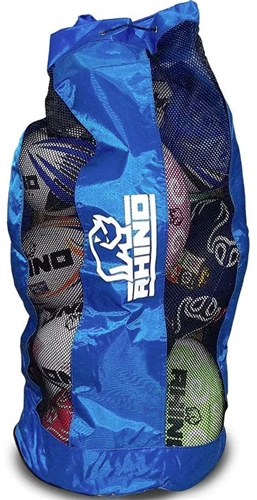 RHINO RUGBY BALL BAG. HOLDS 12 SIZE 5 BALLS.