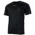 REF JERSEY BLACK SOCCER WITH WHITE TRIM