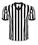 REF JERSEY BASKETBALL BLACK/WHITE STRIPED V-NECK