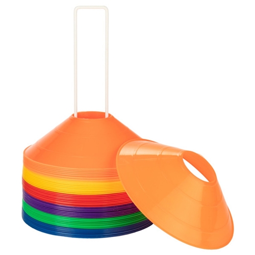 PYLON 7" SAUCER STYLE COLOUR SET - 60 cones & carrier