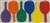 PICKLEBALL RACQUET RAINBOW SET OF 6