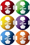 SOCCERBALL SIZE 4 RUBBER COLORED SET (6)