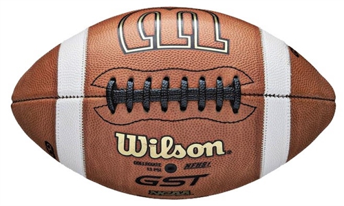 NCAA  FOOTBALL LEATHER WILSON GST GAME BALL